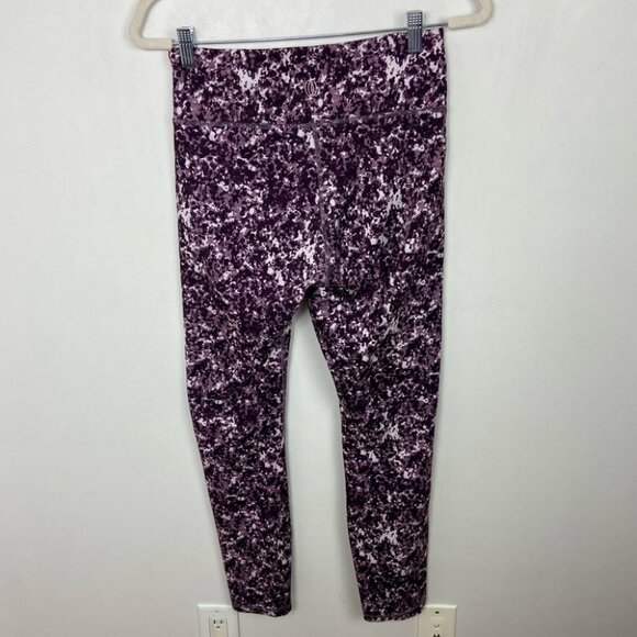 Balance Yoga Purple Printed High Waist Leggings Size Large Marble Speckle Yoga L - Picture 13 of 15